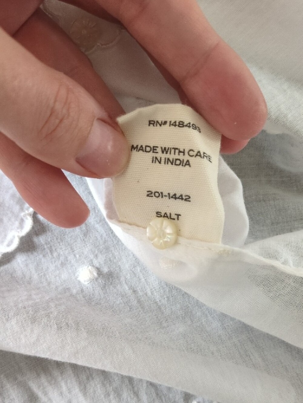 Doen Kacy Top, White Eyelet, Small - Picture 5 of 16
